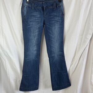 Zanadi Dark Blue Flare Jeans